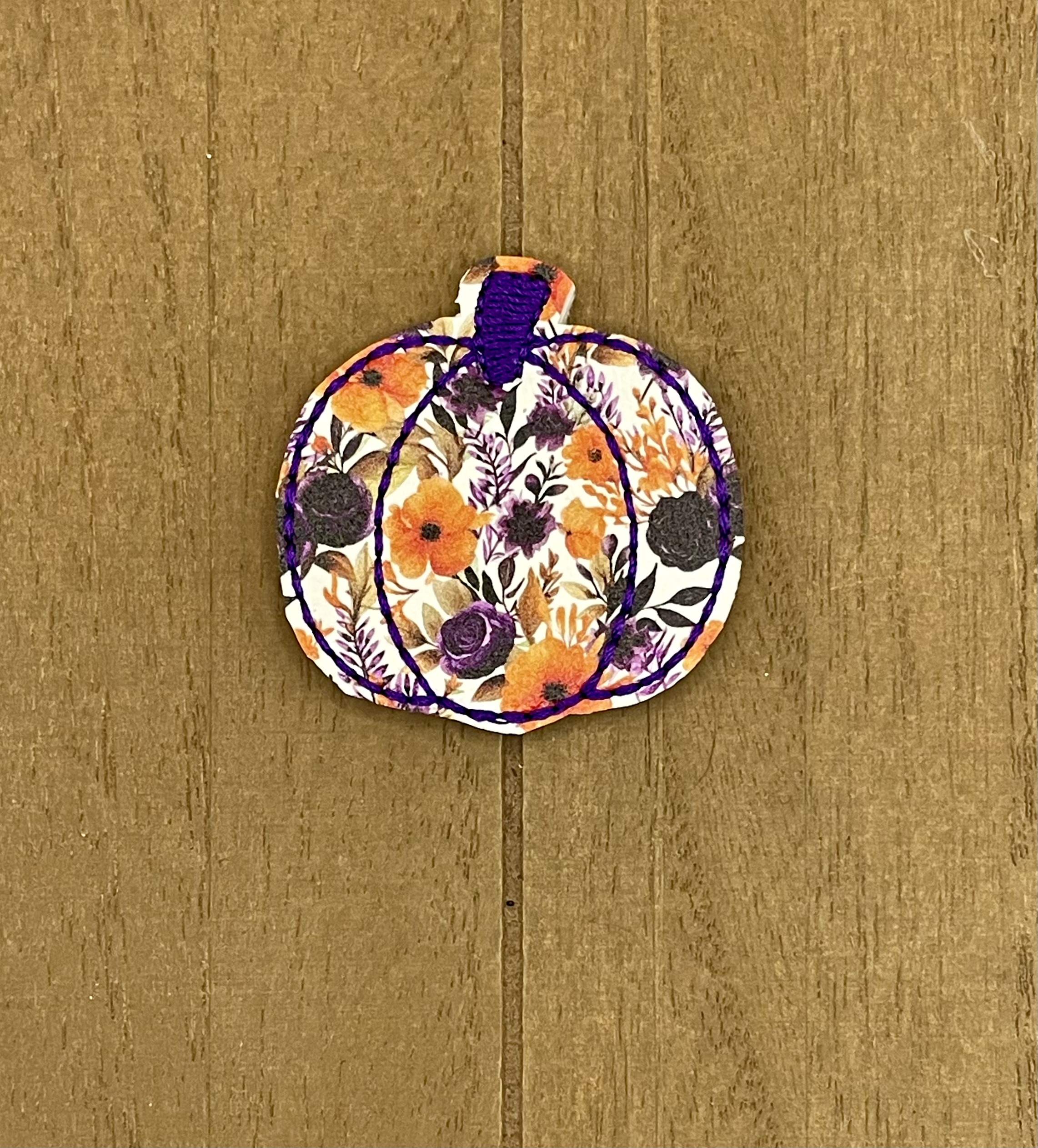 Spooky Floral Print Pumpkin