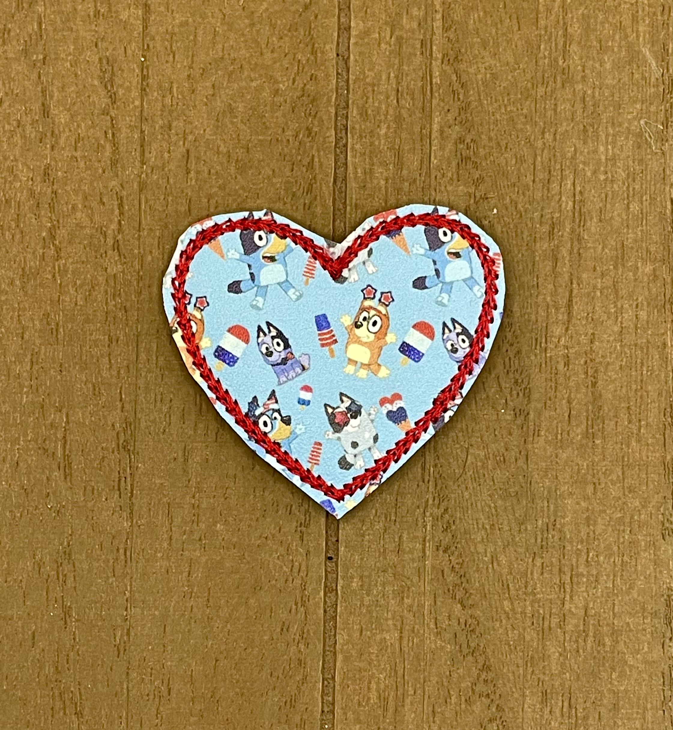 Blue Dog and Friends Patriotic Heart