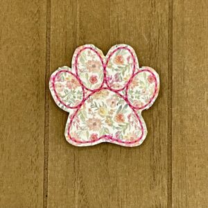 Pink Floral Pawprint