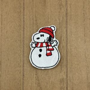 White Beagle as a Snowman