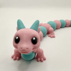 Cotton Candy Articulated Axolotl Fidget Toy
