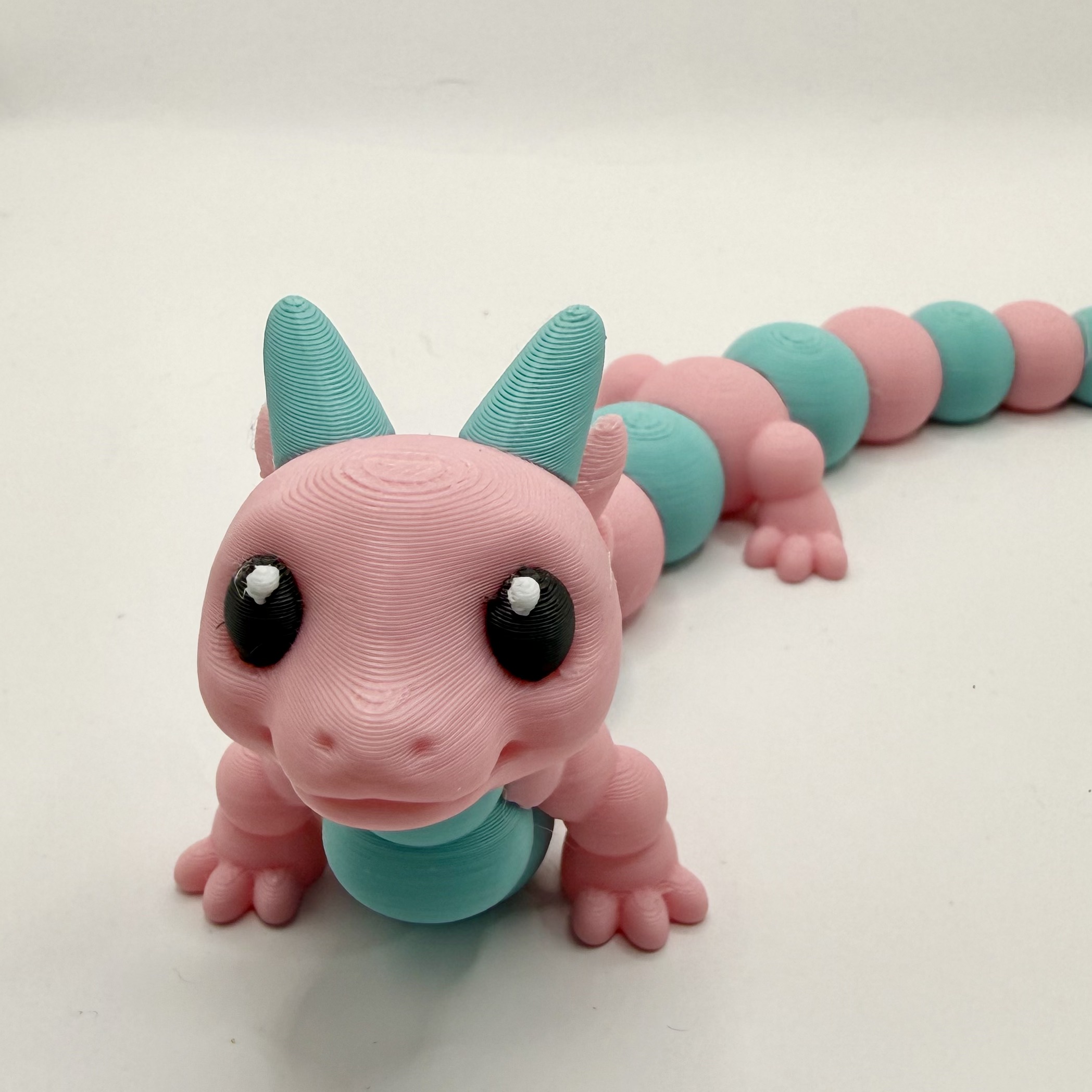Cotton Candy Articulated Axolotl Fidget Toy