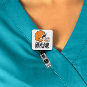 Cleveland Browns Square Interchangeable Badge Reel