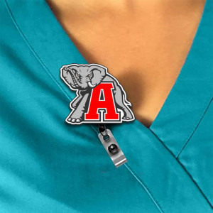 Alabama Crimson Tide Big Al Interchangeable Badge Reel