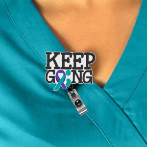 Keep Going Suicide Awareness Interchangeable Badge Reel