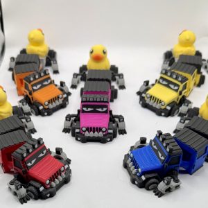 Trail Crawler Dragon with Duck – 3D Printed Off-Road Fidget Toy (Multiple Color Options)