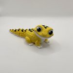 Articulated Leopard Gecko Fidget Toy | 3D Printed Leopard Gecko | Bright Yellow with Black Spots