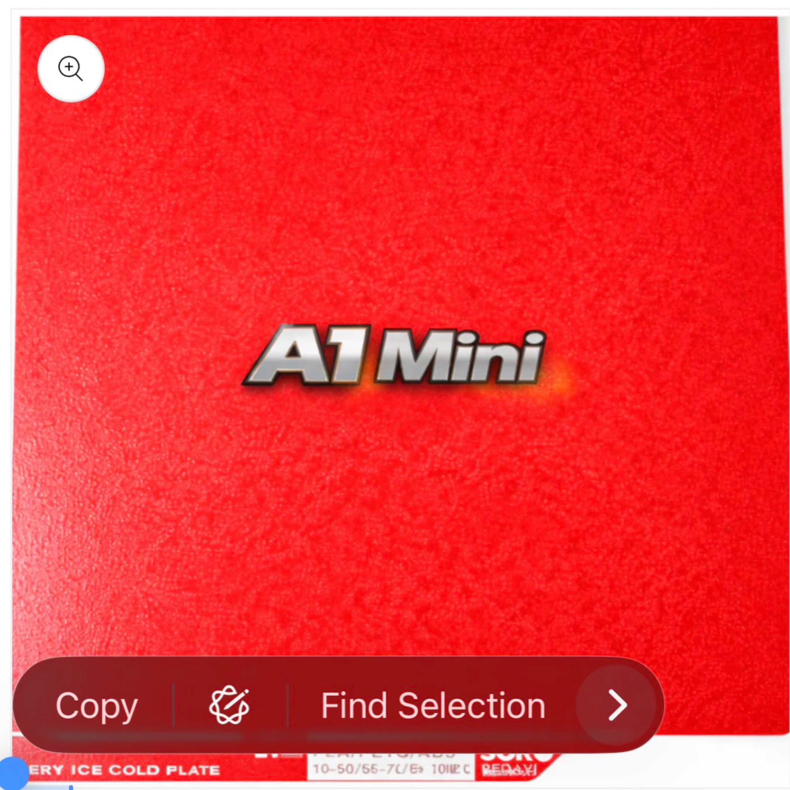 Redeavi Fiery Ice Cold Build Plate A1 Mini