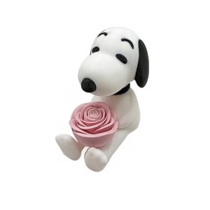 Snoopy with Pink Rose