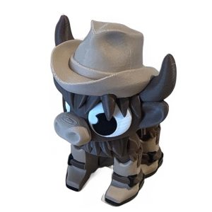 Highland Cow with Hat and Boots