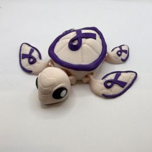 Purple Awareness Ribbon Turtle – Pancreatic Cancer