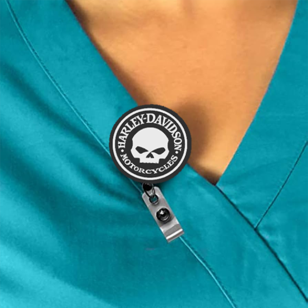 HD Skull Interchangeable Badge Reel