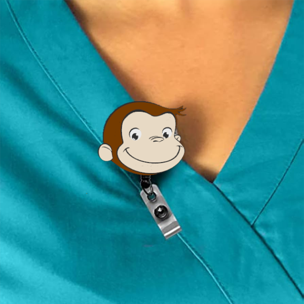 Curious George Interchangeable Badge Reel