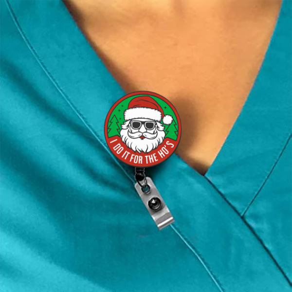 Cool Santa Does It Interchangeable Badge Reel